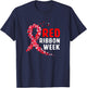 We Wear Red For Red Ribbon Week Awareness T-Shirt - T-Shirt | Navy