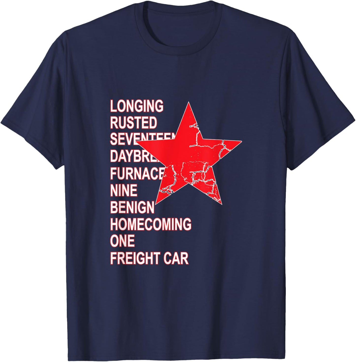Red Soldier Star Trigger Words Hero T-Shirt - T-Shirt | Navy