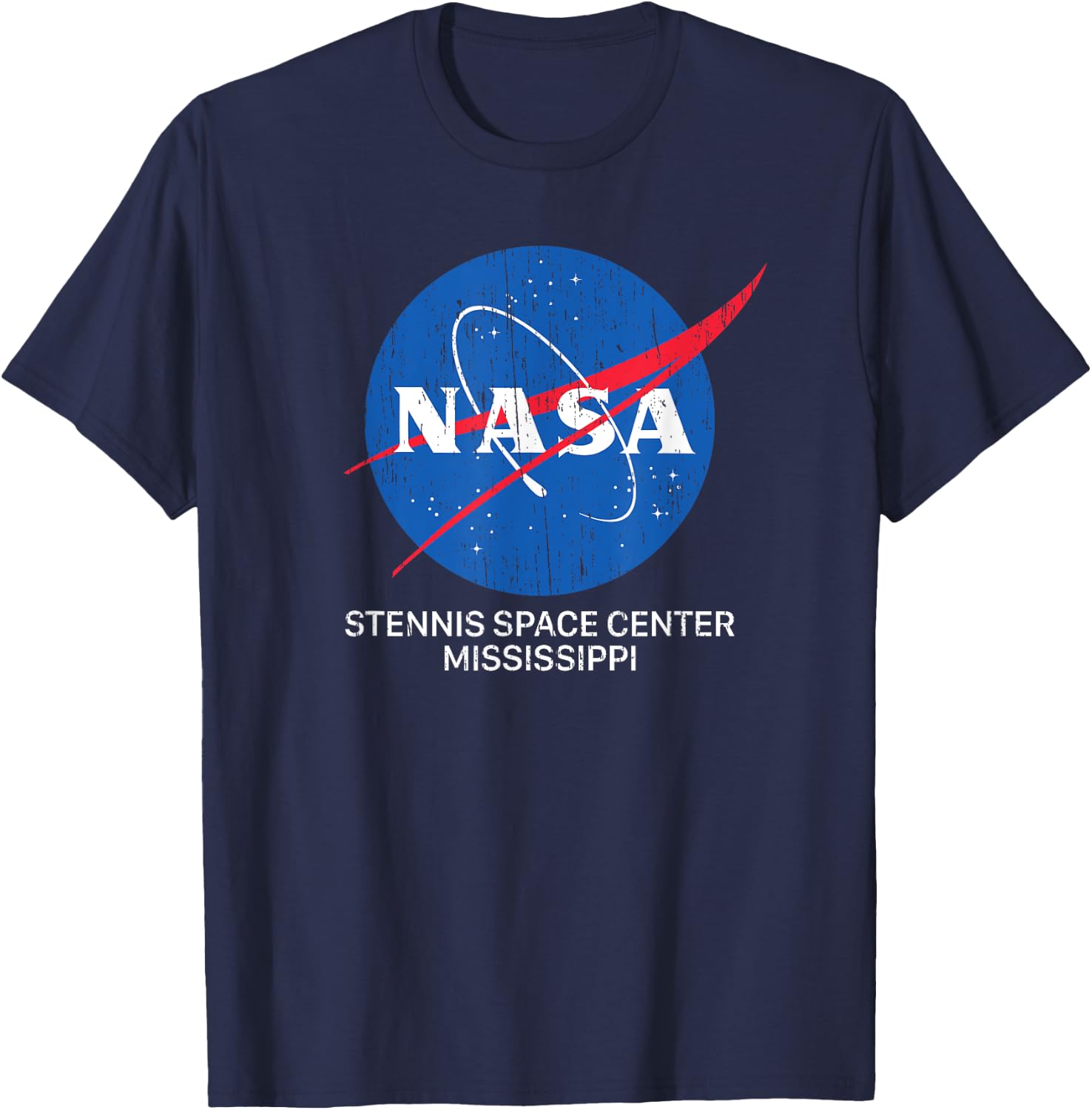 Stennis Space Center (distressed) - NASA Space T-Shirt - T-Shirt | Navy