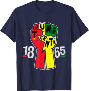 Juneteenth 1865 Black King Black Power Black History Month T-Shirt - T-Shirt | Navy