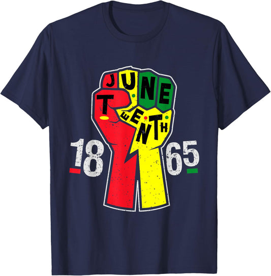 Juneteenth 1865 Black King Black Power Black History Month T-Shirt - T-Shirt | Navy