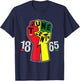 Juneteenth 1865 Black King Black Power Black History Month T-Shirt - T-Shirt | Navy