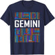 Gemini Zodiac Traits Horoscope Astrology Sign Gift Words T-Shirt - T-Shirt | Navy