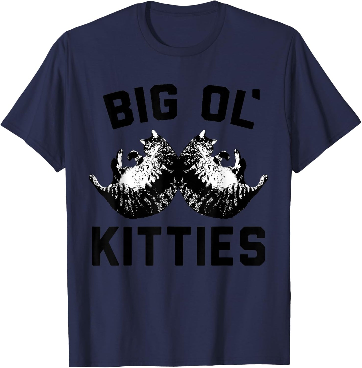 Cat Big Ol Kitties Cat Lover T-Shirt - T-Shirt | Navy