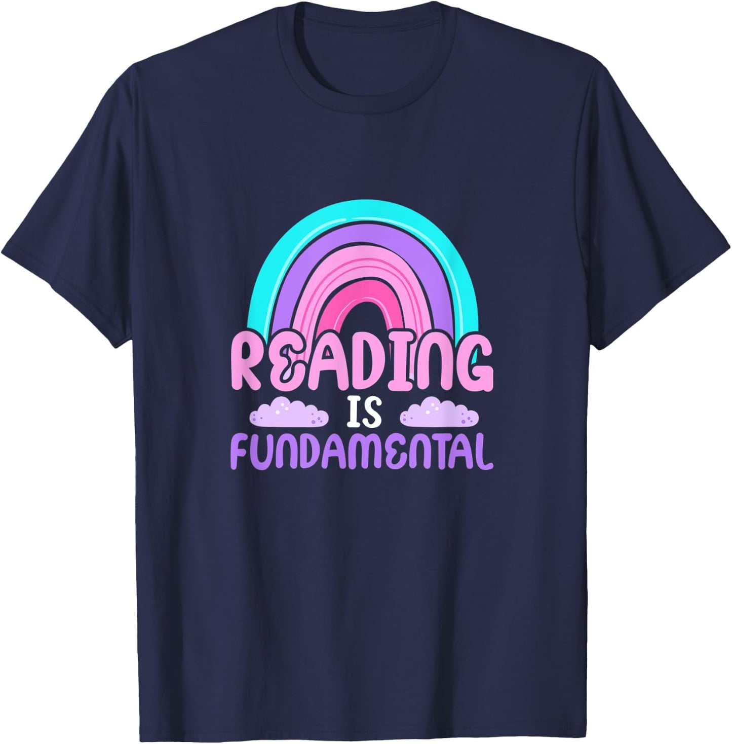Reading Is Fundamental Book Reader Bookworm Librarian T-Shirt - T-Shirt | Navy