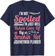 Journeyman Plumber Wife - Taken By A Smokin Hot T-Shirt - T-Shirt | Navy