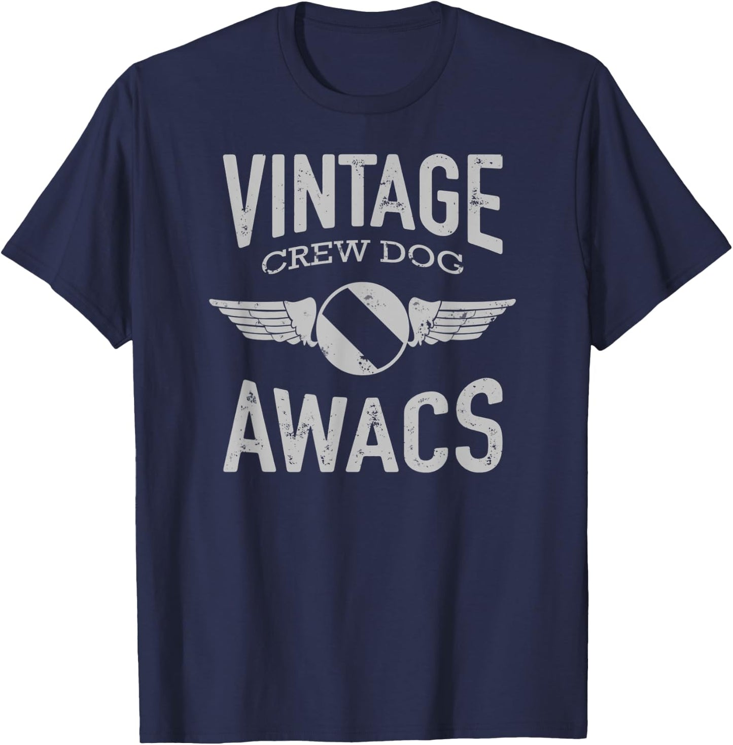 Vintage AWACS Crewdog Men Women T-Shirt - T-Shirt | Navy