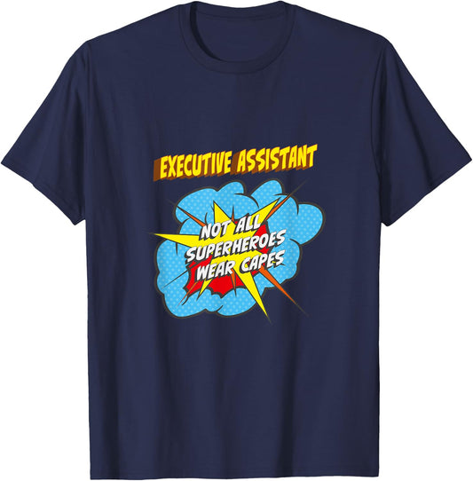 Executive Assistant Funny Superhero Job T-Shirt - T-Shirt | Navy
