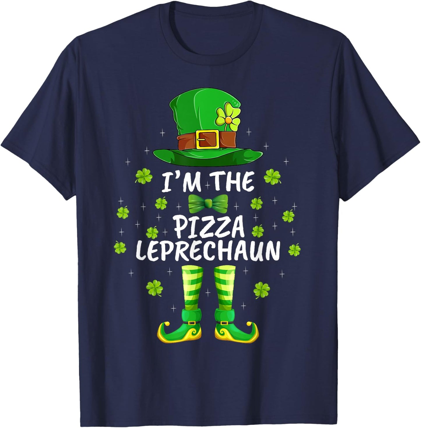 Family Matching I'm The Pizza Leprechaun St Patrick's Day T-Shirt - T-Shirt | Navy