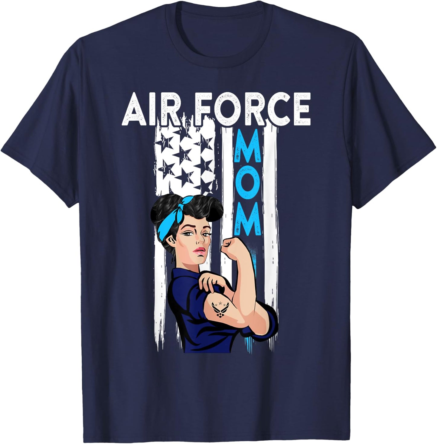 NEW Air Force Mom Costume Gift Proud Air Force Mom T-Shirt - T-Shirt | Navy