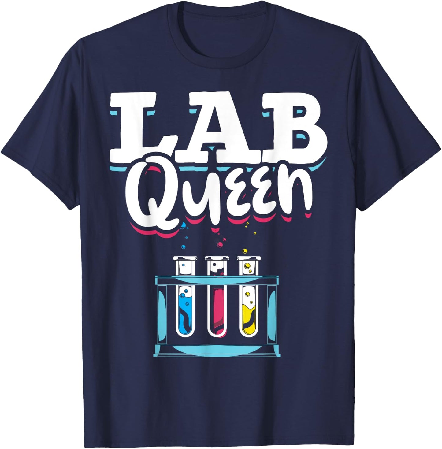 Queen Lab Technician Women Medical Laboratory Scientist T-Shirt - T-Shirt | Navy