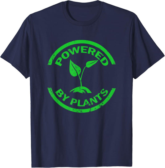 Powered By Plants Vegan Workout T-Shirt - T-Shirt | Navy