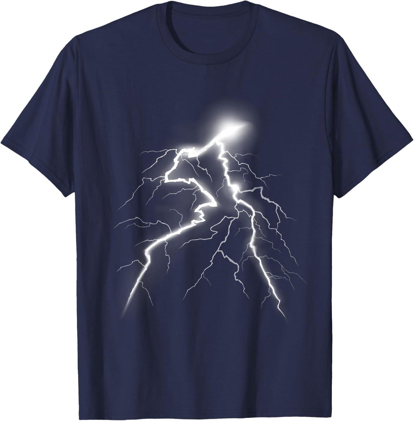Lightning Shirt with a Lightning Bolt Shirt Graphic Design T-Shirt - T-Shirt | Navy