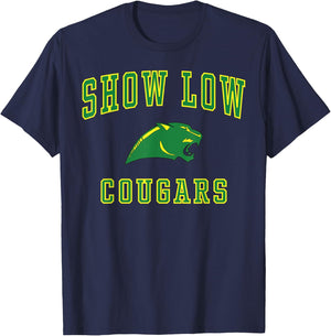 Show Low High School Cougars C1 T-Shirt - T-Shirt | Navy