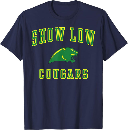 Show Low High School Cougars C1 T-Shirt - T-Shirt | Navy