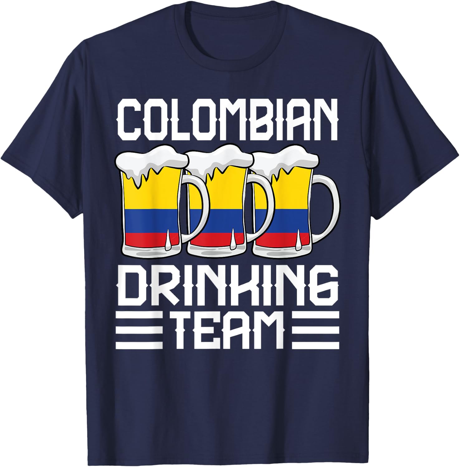 Colombian Drinking Team Colombia T-Shirt - T-Shirt | Navy
