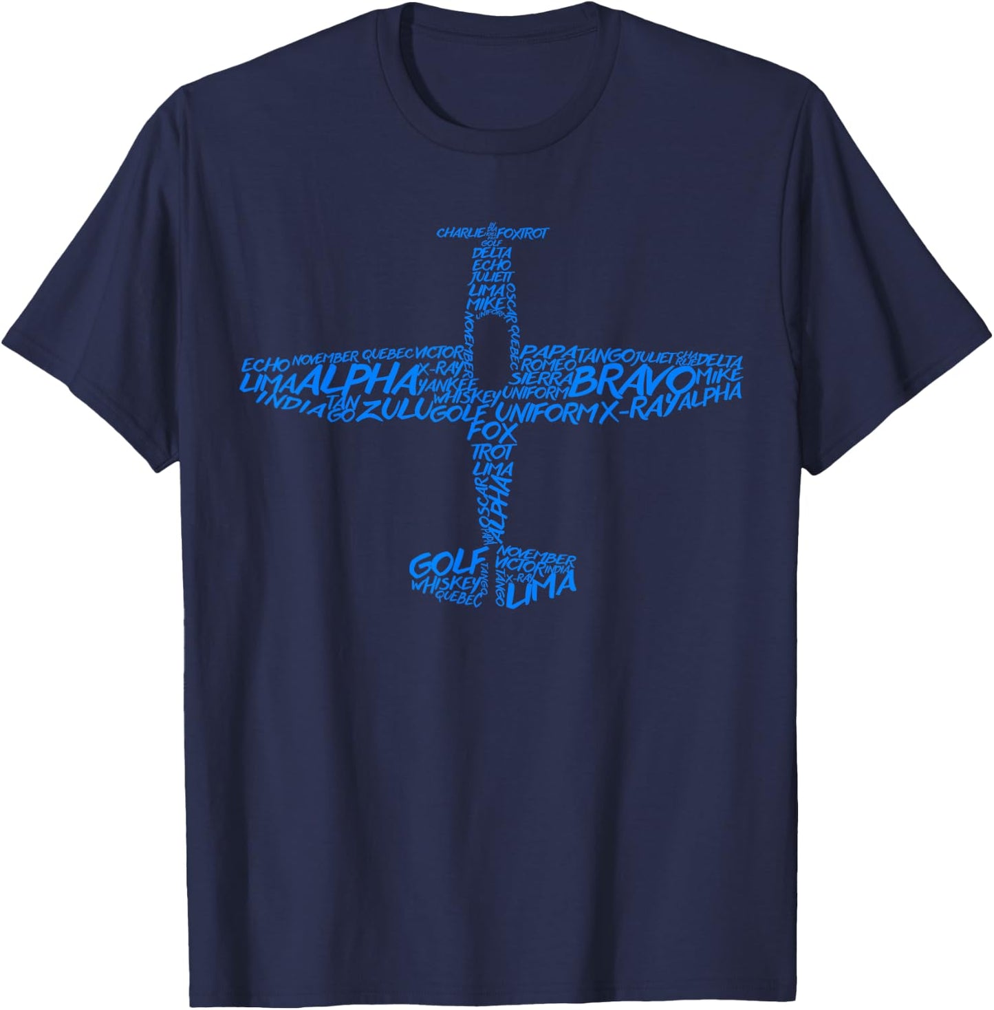 Phonetic Alphabet | Pilot Airplane T-Shirt - T-Shirt | Navy