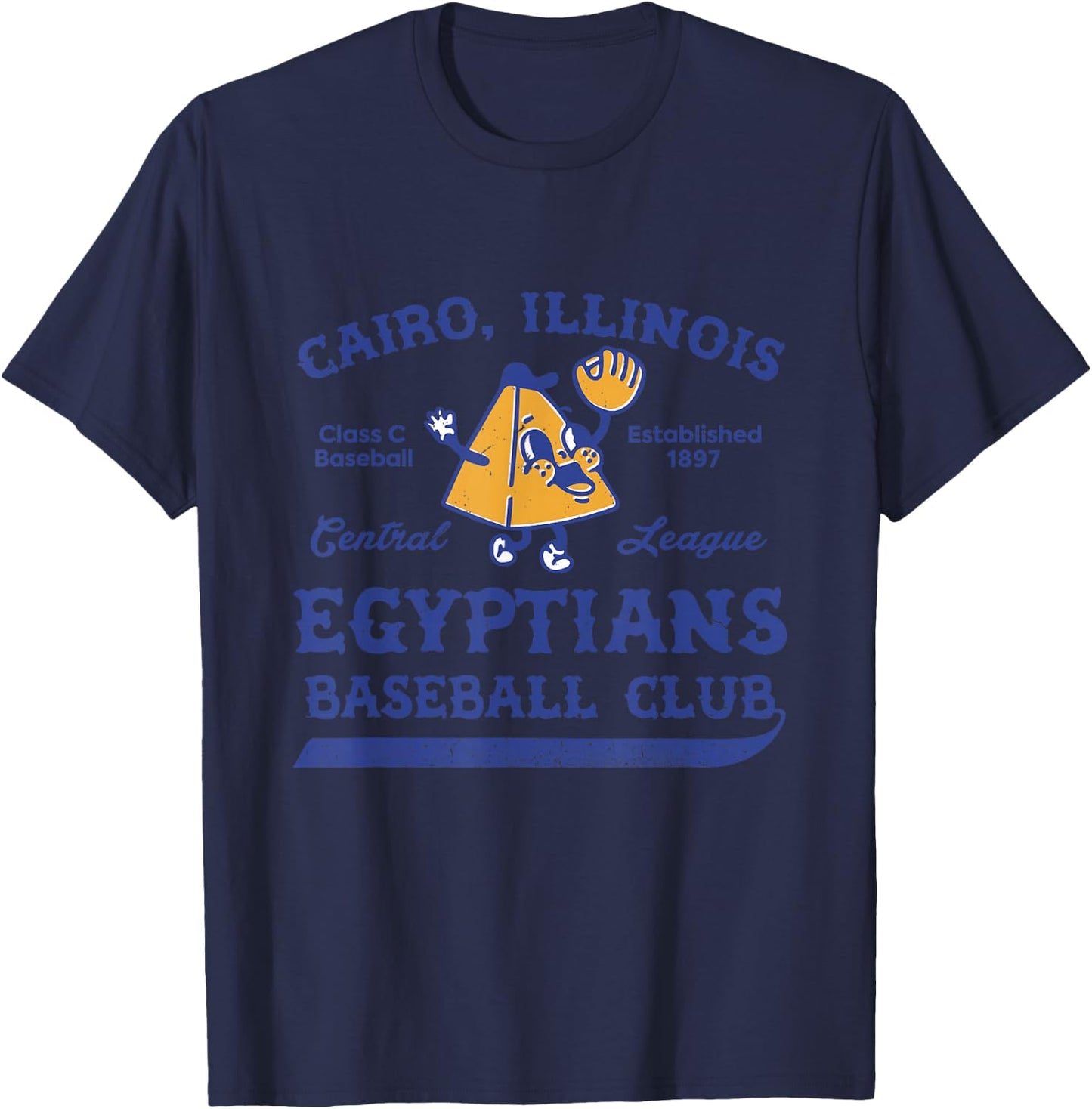 Cairo Egyptians Illinois Vintage Defunct Baseball T-Shirt - T-Shirt | Navy