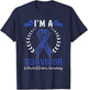 Dark Blue Ribbon Im A Survivor Colorectal Cancer Awareness T-Shirt - T-Shirt | Navy