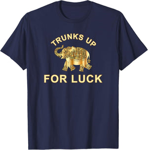 Elephant Spirit Animal Totem Trunks Up For Good Luck Lucky T-Shirt - T-Shirt | Navy