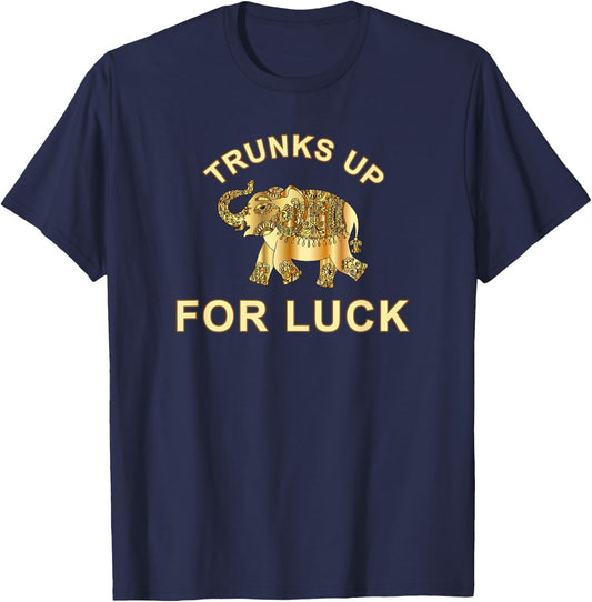 Elephant Spirit Animal Totem Trunks Up For Good Luck Lucky T-Shirt - T-Shirt | Navy