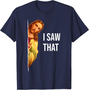 Funny Jesus Meme Quote - Men's & Women's Classic Fit , Black T-Shirt - T-Shirt | Navy