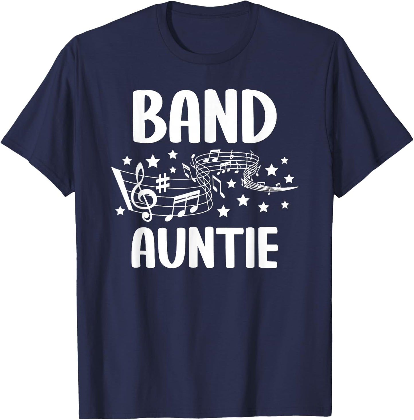 Band Auntie Proud Marching Band Aunt T-Shirt - T-Shirt | Navy