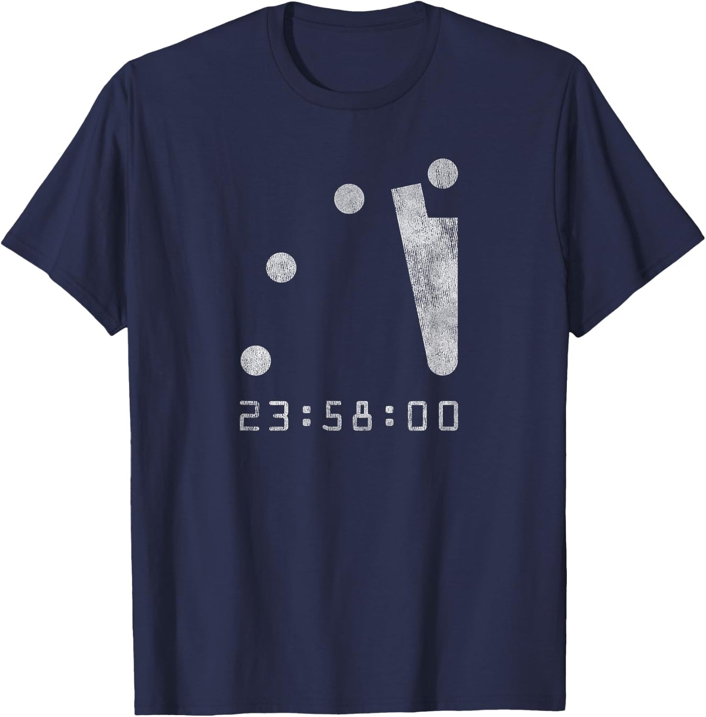 Doomsday Clock 2 Minutes to Midnight, Armageddon, Apocalypse T-Shirt - T-Shirt | Navy