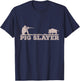 Pig Slayer Funny Pig Hunting Hog Hunting T-Shirt - T-Shirt | Navy