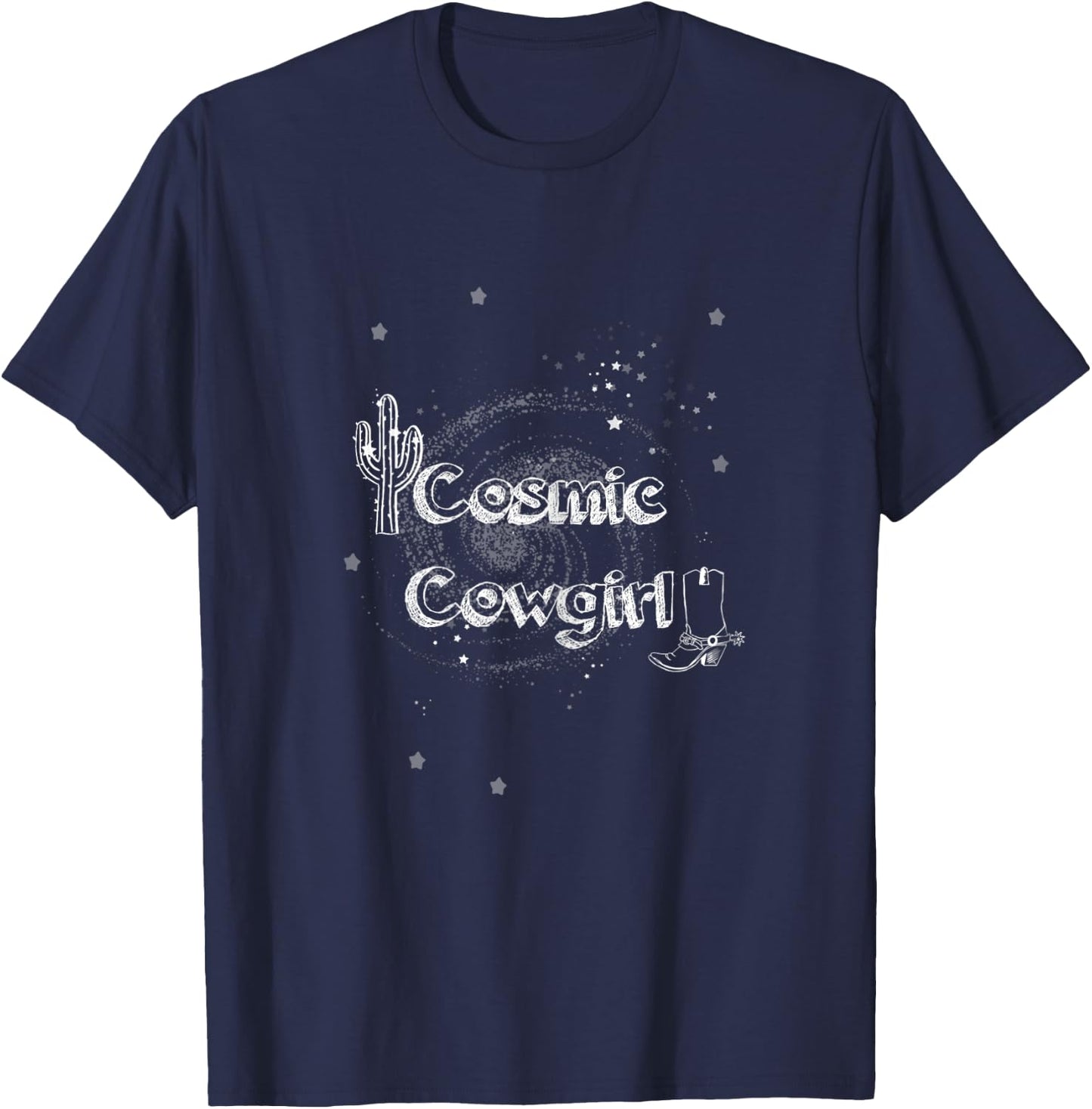 Cowgirl, space, desert, cosmic cowgirl, galaxy T-Shirt - T-Shirt | Navy