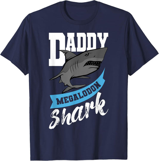 Megalodon Shark Dad Biologist Father's Day T-Shirt - T-Shirt | Navy