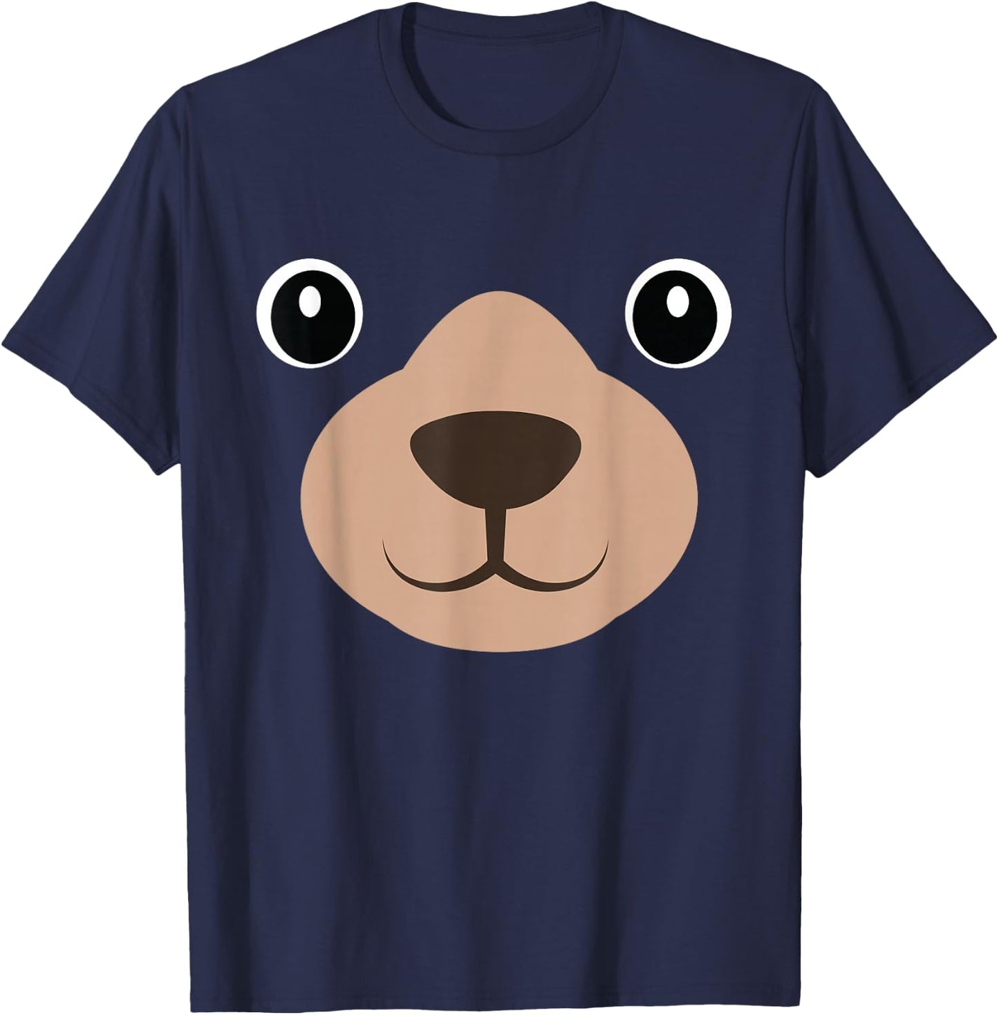 Halloween Mama Bear Face Costume Kids Bear Face Costume T-Shirt - T-Shirt | Navy