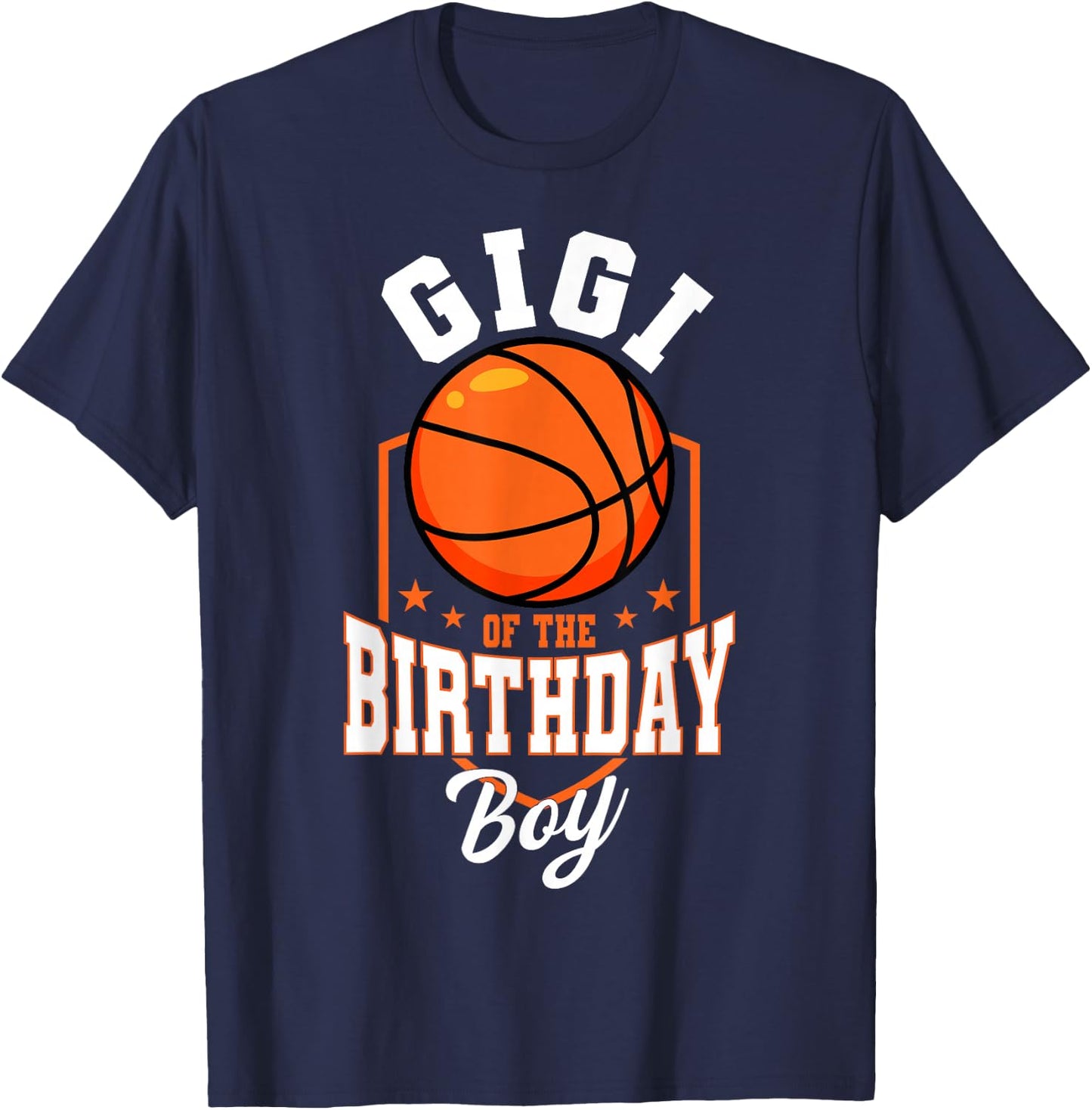Gigi Of The Birthday Boy Basketball Theme Bday Party T-Shirt - T-Shirt | Navy
