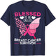 Blessed To Be Called Breast Cancer Survivor Chemotherapy T-Shirt - T-Shirt | Navy