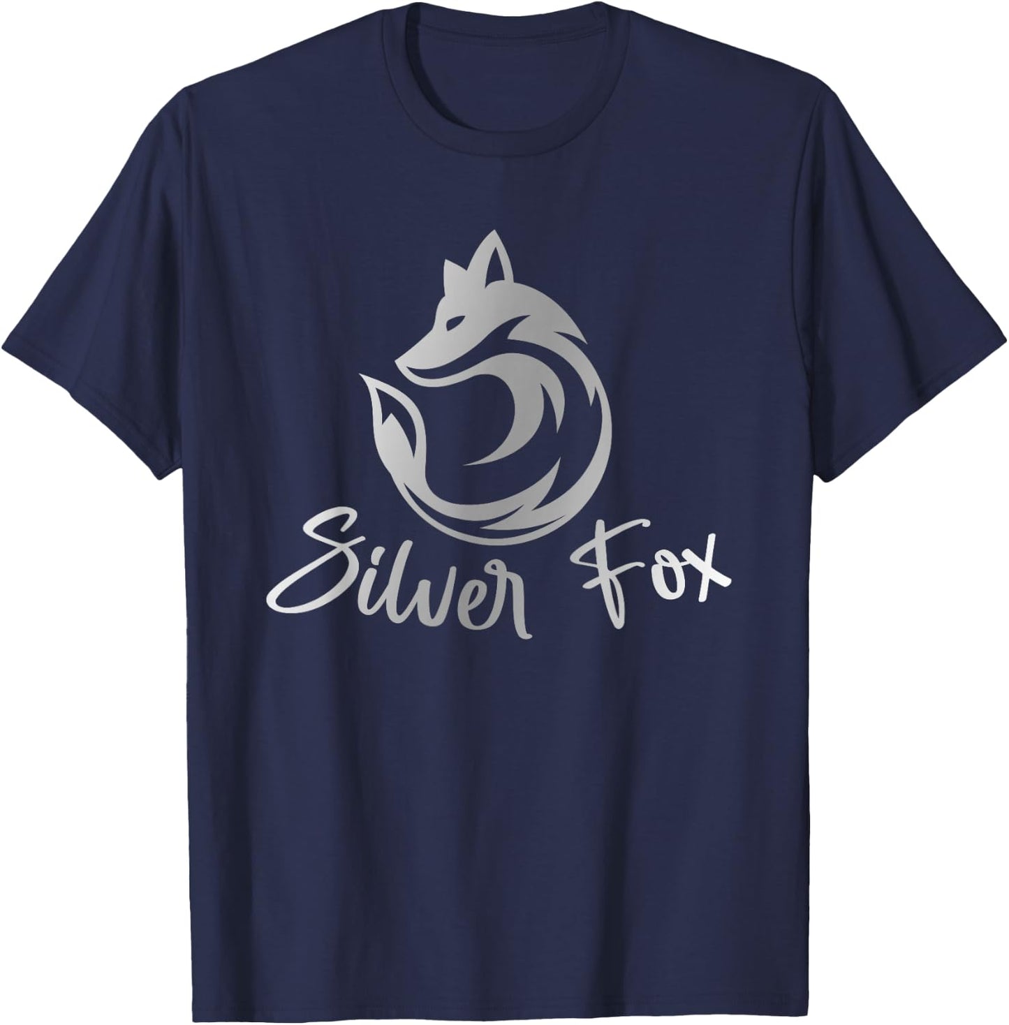 Silver Gray Hair Gifts Salt Pepper Grey Headedness Fox T-Shirt - T-Shirt | Navy