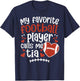 Proud Football Tia of A Football Player Tia Aunt T-Shirt - T-Shirt | Navy