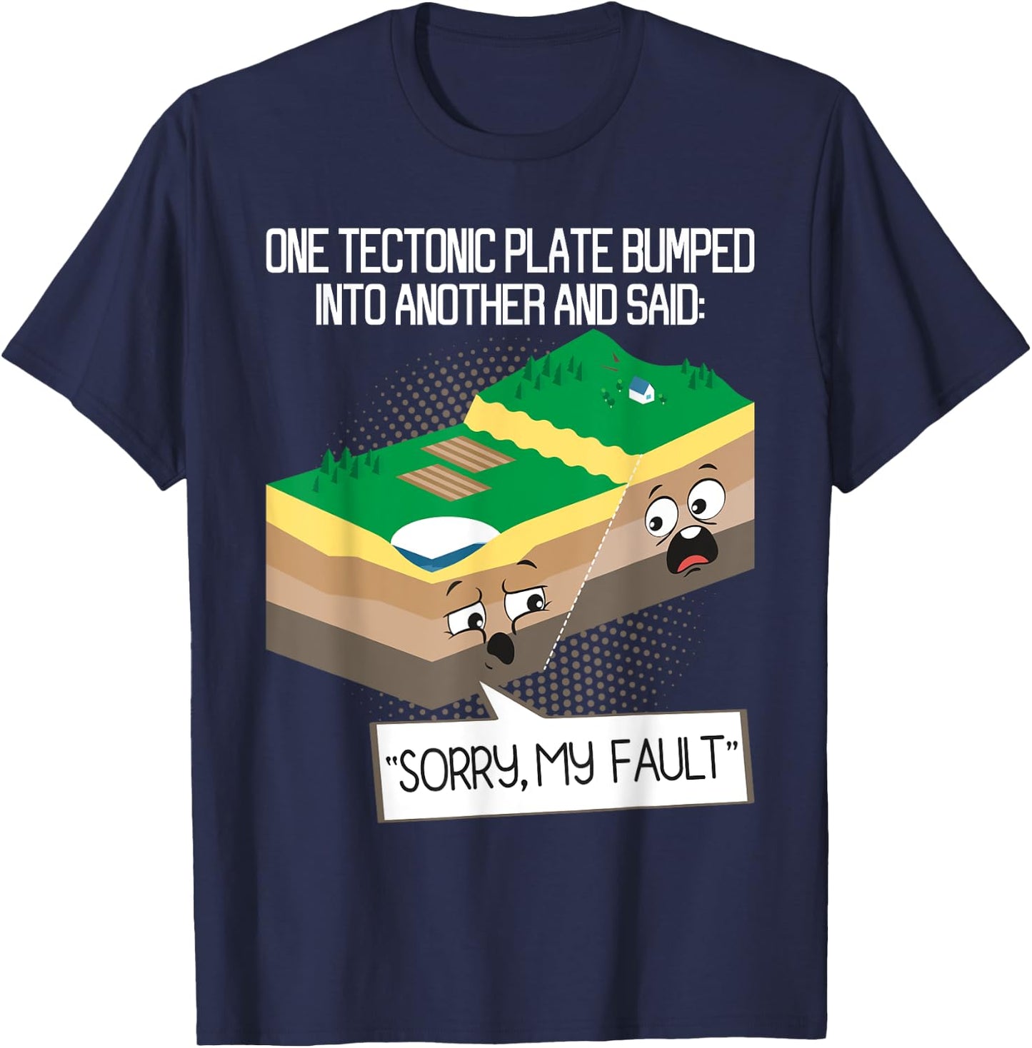 Tectonic Plate - Geology Earth Science Teacher Seismology T-Shirt - T-Shirt | Navy