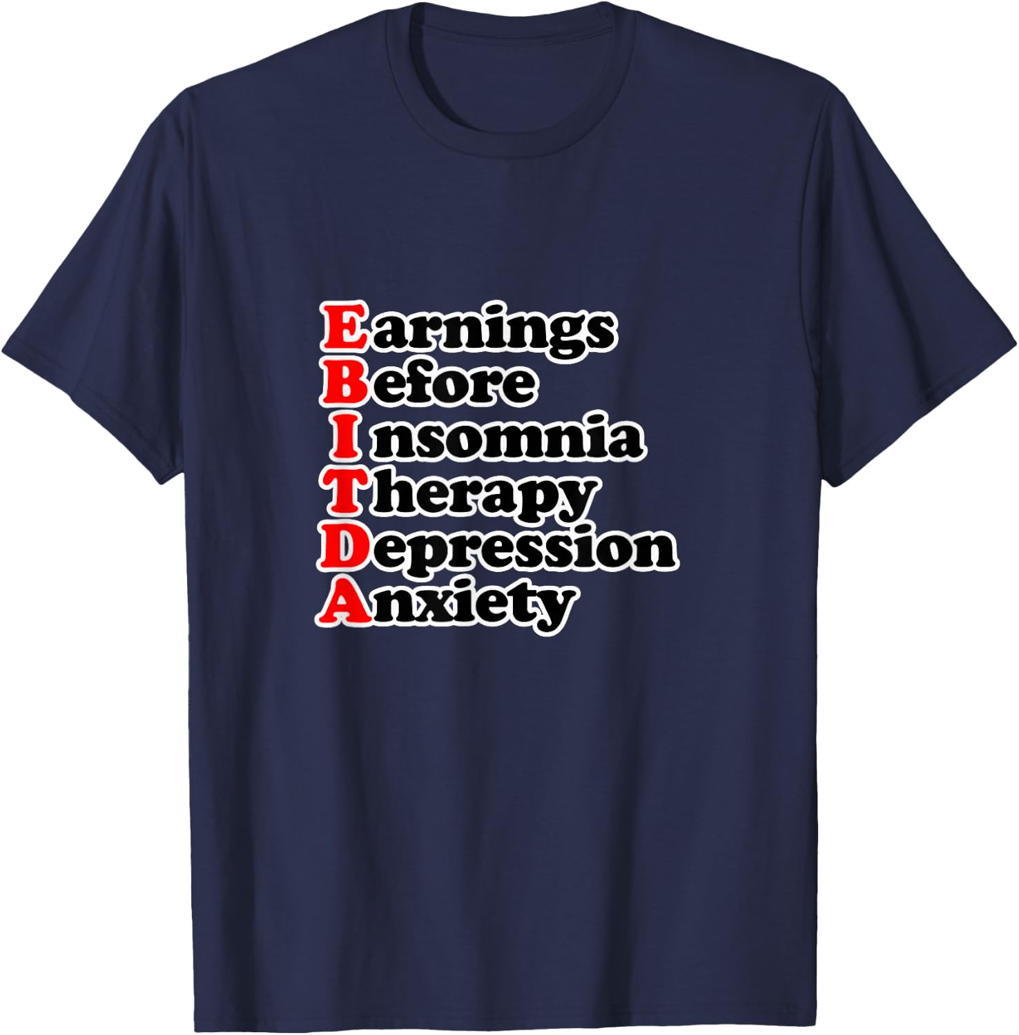 EBITDA Funny Accountant T-Shirt - T-Shirt | Navy