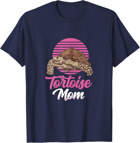 African Sulcata Tortoise Gift - Best Tortoise Mom T-Shirt - T-Shirt | Navy