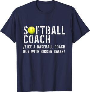 Softball Shirts Softball Dad Shirts Softball Coach T-Shirt - T-Shirt | Navy