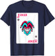 Joker Playing Card Shirt Distressed Jester T-Shirt - T-Shirt | Navy