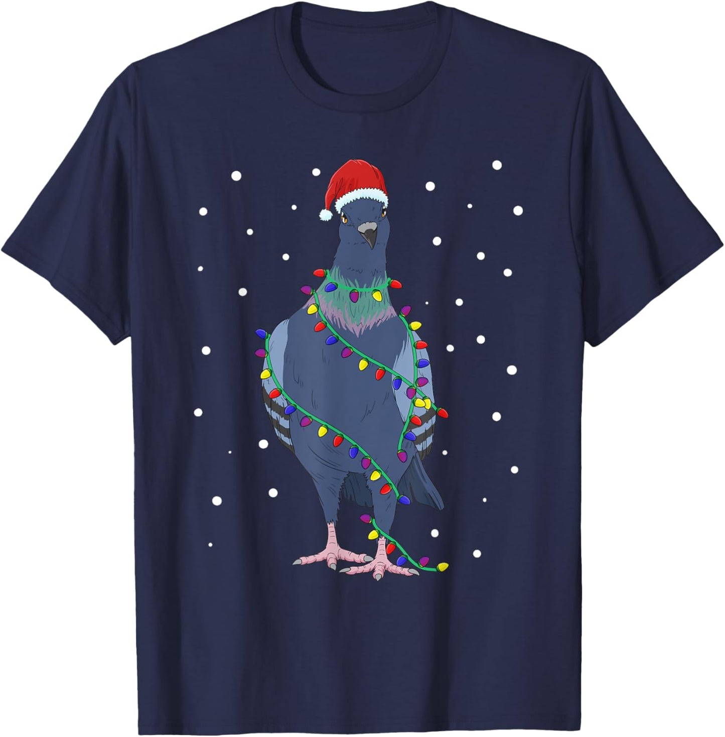Pigeons Christmas Outfit Pigeon Breeder Christmas T-Shirt - T-Shirt | Navy