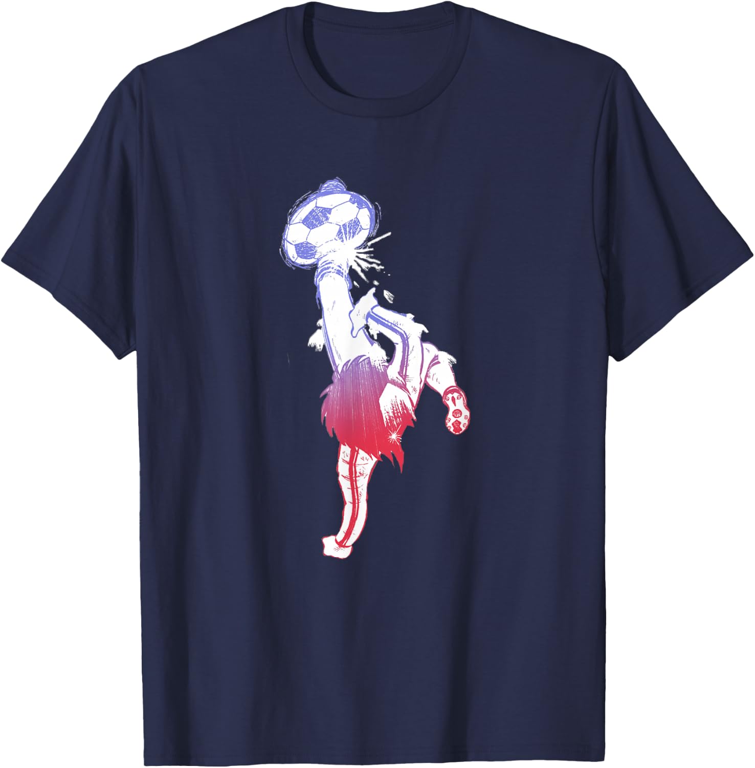 Captain Tsubasa Gradation (Kick) T-Shirt - T-Shirt | Navy