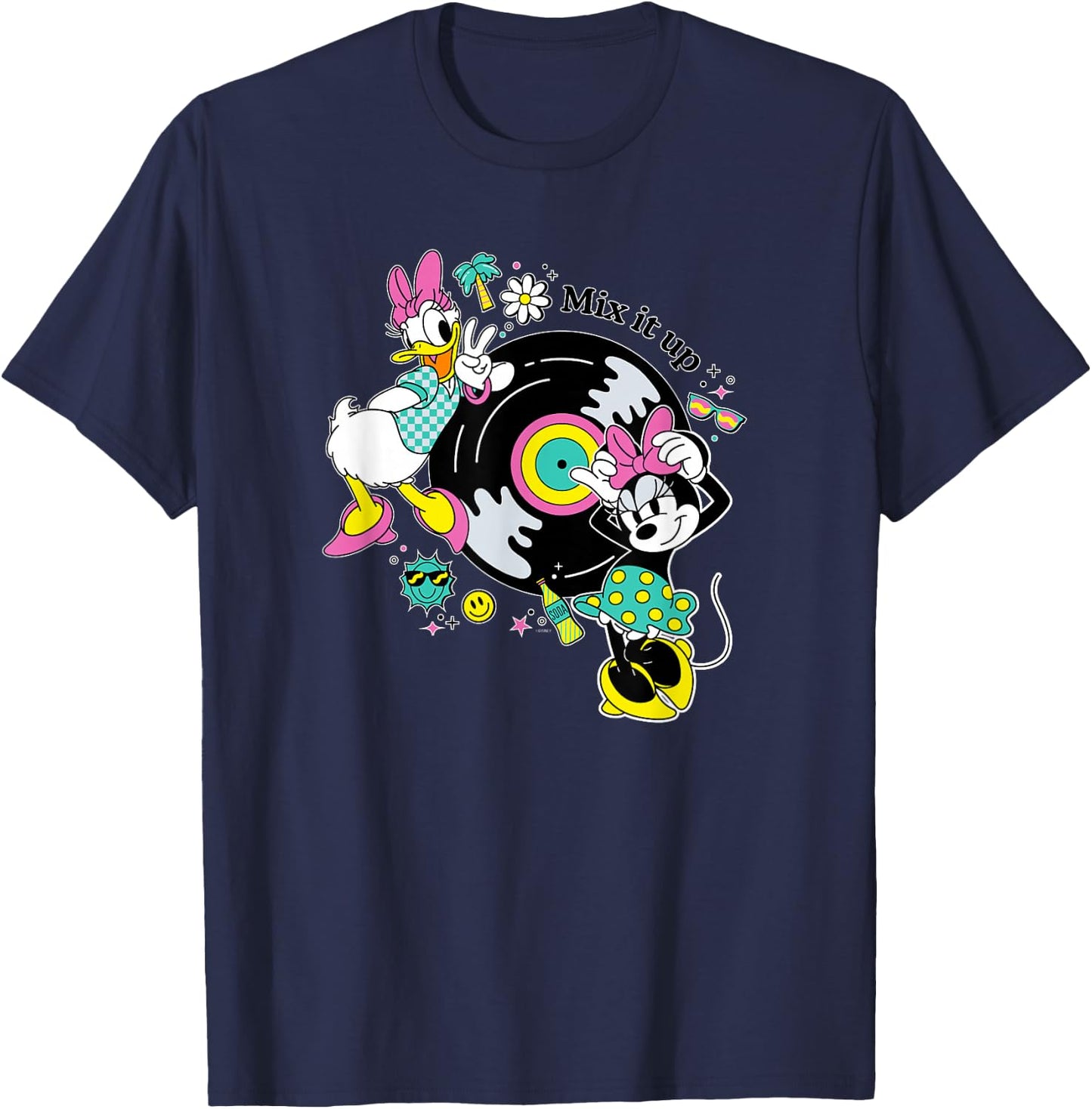 Disney Minnie and Daisy Mix It Up Retro T-Shirt - T-Shirt | Navy
