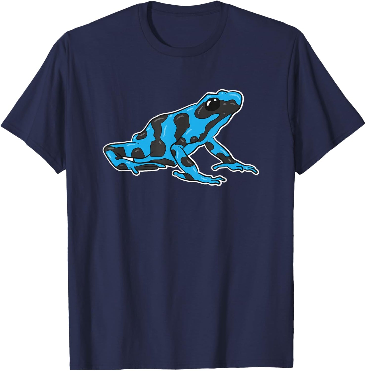 Blue Poison Dart Frog Dendrobatidae Poison Arrow Frog T-Shirt - T-Shirt | Navy