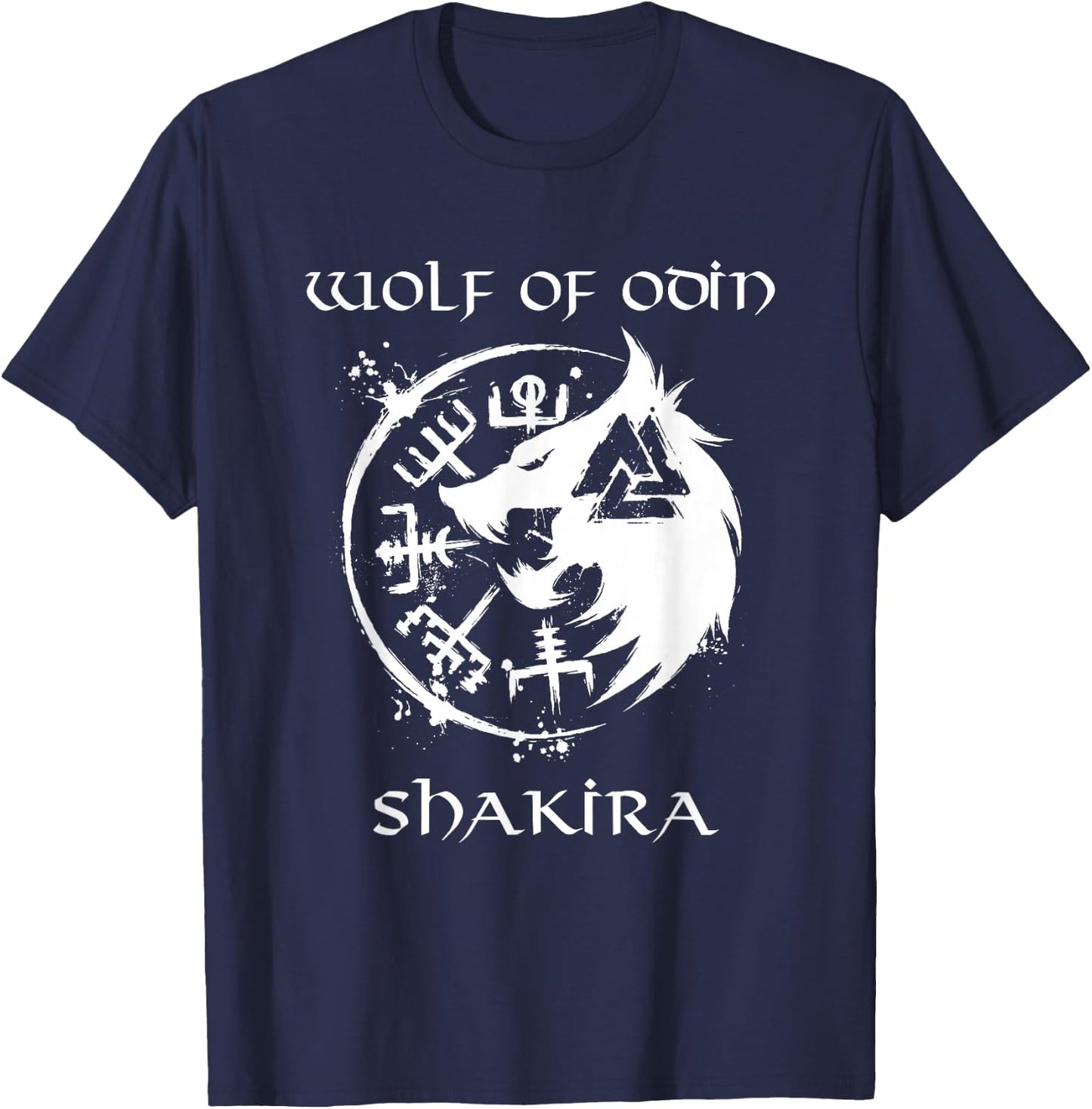 Wolf of Odin Shakira - Personalised T-Shirt - T-Shirt | Navy