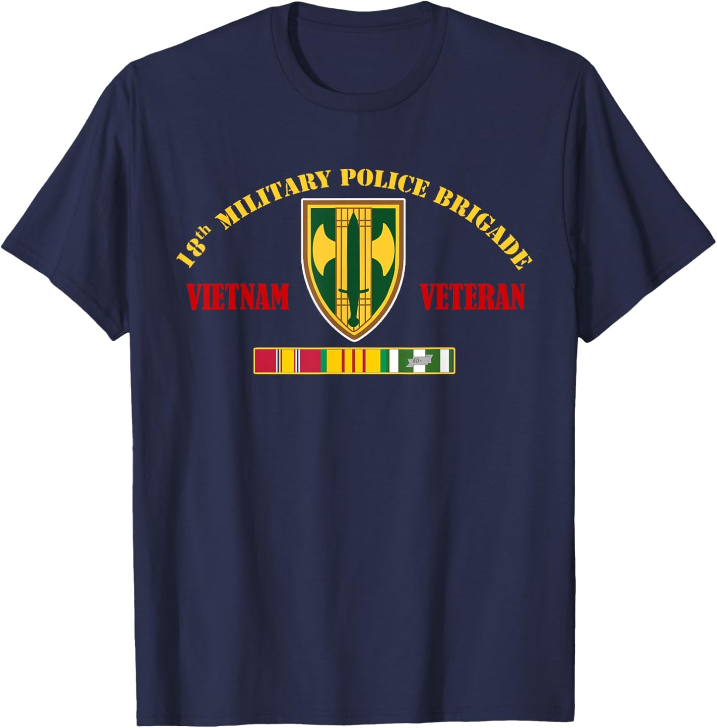 18TH MILITARY POLICE BRIGADE Vietnam Veteran T-Shirt - T-Shirt | Navy