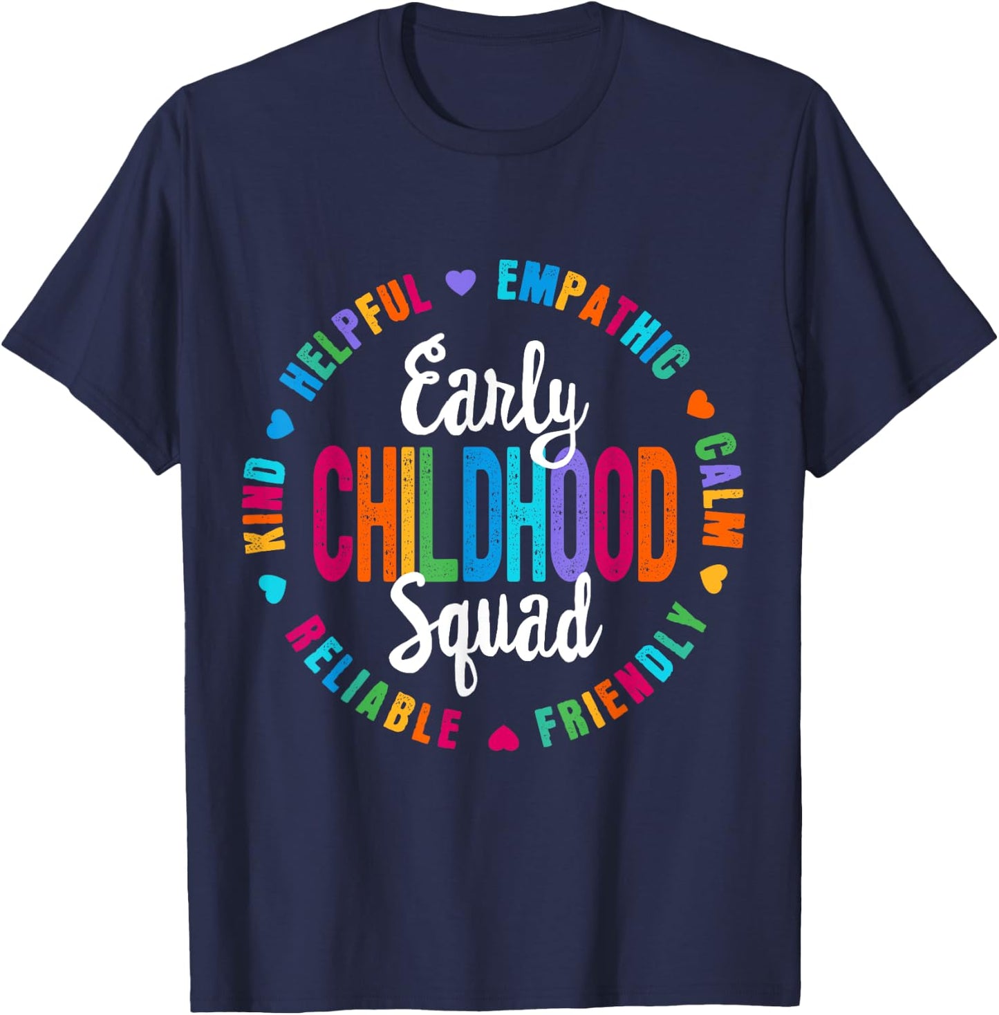 Teacher Early Childhood SQUAD Preschool Head Start Crew T-Shirt - T-Shirt | Navy