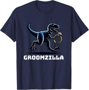 Groomzilla Funny Groom Wedding Husband T-Shirt - T-Shirt | Navy