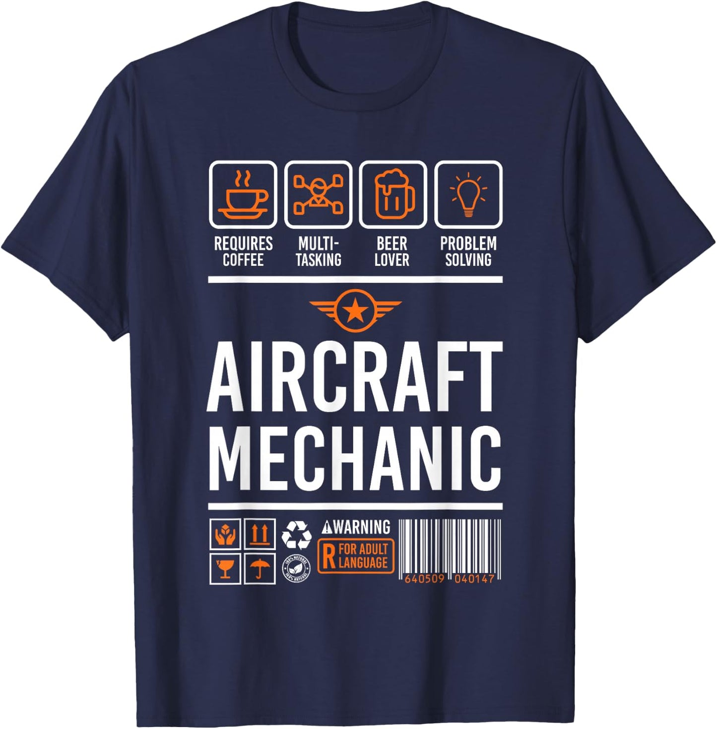 Aircraft Mechanic Shirt | Cute Aircraft Work Wear Gift T-Shirt - T-Shirt | Navy